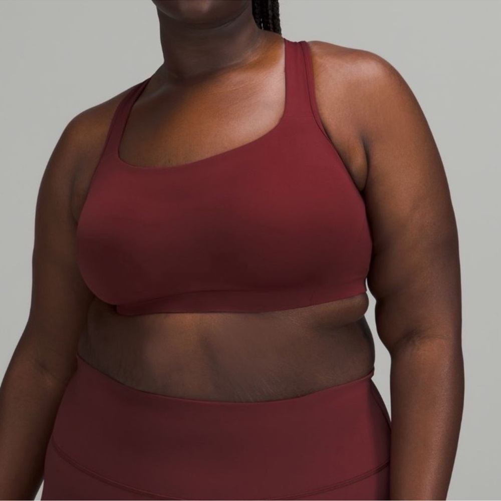 Lululemon NWT All Powered Up Bra Medium Support Burgundy size 40DD